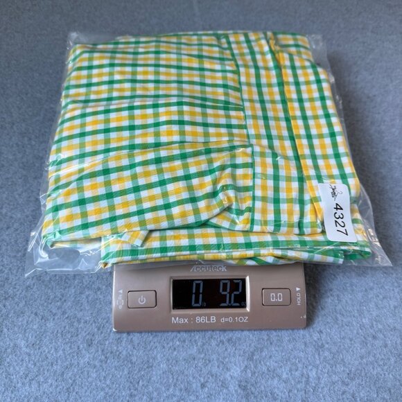 Maus & Hoffman Mens XXL Green‎ Yellow Gingham Short Sleeve Cotton Shirt Buttoned - Picture 14 of 15
